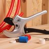 iCrimp PVC Pipe Cutter Cuts up to 1-5/8", Heavy-Duty Aluminum Ratchet Pipe Cutter Tool, Easy One-hand Operation Tube Cutter, PEX Cutting Tool for PEX, PVC, Platic Hose and Plumbing Pipe