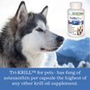 Tri-Krill Oil Capsule Supplement for Dogs and Cats, Supports Joint, Brain, Supports Healthy Skin and Coat, Pure Antarctic Krill with Astaxanthin, Omega-3, DHA, EPA by NWC Naturals
