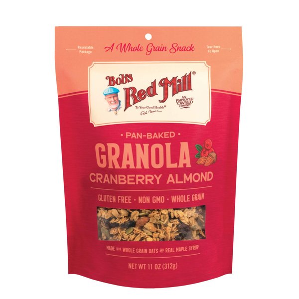 Bob’s Red Mill Cranberry Almond Homestyle Granola, 11 Ounce Bag (Pack of 1), Certified Gluten Free, Non-GMO, Whole Grain