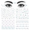 Hulyfw 4 Sheets Face Gems Stickers,Self-Adhesive Face Jewels Diamonds Rhinestones for Makeup Stickers,Face Eyes Nail Pearls Star Rhinestones Temporary Decoration Tattoos Stickers for Women and Girls