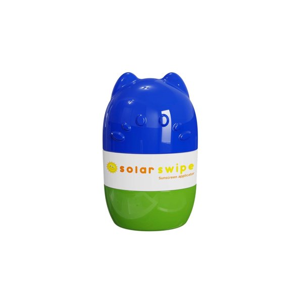 Solar Swipe Sunscreen Applicator - For Kids and Adults, Portable, Washable, Easy on the Go Sunscreen Application for Any Age and Skin (Blue Green)