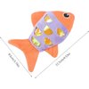 Jinshining Orange Plush Fish Pet Bite-Resistant Teething Chew Toy Keep Kitten Busy for Biting with Rattle Sound Fish Theme Chewing for Indoor Cats,Floppy Fish Cat Toy