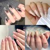 SPLOCUDU 12 Sheets Star Nail Art Stickers 3D Self-Adhesive Nail Decals Silver Aurora Gold Moon Nail Stickers for Nail Art Design Decoration Accessories for Women