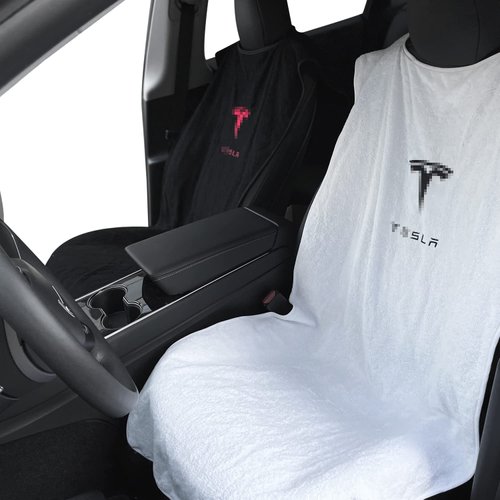 Piora Upgraded Compatible with Tesla Model S / 3 / X/Y Seat Cover - Sweat Towel Seat Cover for Dog & Kid Seat Protect Accessories, No Strap