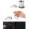 Stainless Steel Camping Mug Camping Folding Cup Portable Outdoor Travel Demountable Collapsible Cup With Keychain 75ml 150ml 250ml (L)