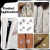 FINGERINSPIRE 40 PCS Clear Sew-On Snaps Buttons 4 Sizes Decorative Stainless Steel Snap Button with Hole Reusable Metal Snaps Fasteners Press Studs Buttons Plastic Embellishment for DIY Decoration