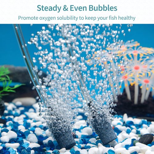 Pawfly Aquarium Air Stone 1 Inch Cylinder, Fish Tank Air Stone Aerator Bubble Diffuser for Nano Air Pumps Small Buckets and Fish Tanks, 10 Pack