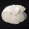 RISEON 100 PCS Round Natural Capiz Sea Shell Discs (50mm) with Two Holes for Jewelry Making, Decoration, Wind Chimes, Door Curtain,Wall Hanging Crafts (Natural White)