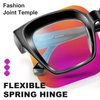 VISOONE Spring Hinge Blue Light Blocking Glasses Square with Anti Computer Glare for Gaming Women MONTANA