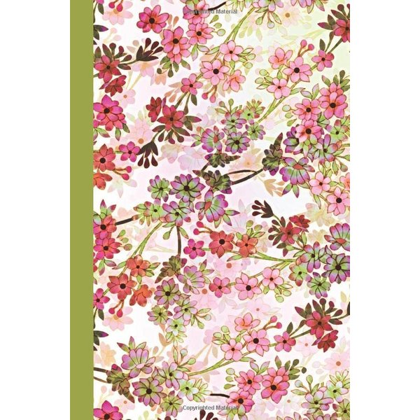 Journal: Field of Flowers (Green and Pink) 6x9 - GRAPH JOURNAL - Journal with graph paper pages, square grid pattern