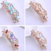Lawie 4 Pack Luxury Butterfly Jeweled Crystal Rhinestone Glitter Sparkly Metal Hair Barrettes Snap Clips Hairpins Hairgrip Thin Thick Bun Twist Holder Hair Accessories for Women Girl
