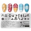 SILPECWEE 6 Pieces Valentine's Day Nail Stamp Nail Stamping Plate Holiday Heart Nails Design Nail Stencils Nail Art Template Nail Polish Stamp Tools Nail Art Accessories for Acrylic Nails