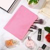 10 Pieces Cosmetic Bag Multipurpose Makeup Bag with Zipper Canvas Bag Travel Toiletry Pouch DIY Craft Bag Pencil Bag (M, Beige and Pink)