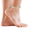 USWEL Ultra Strength Magnetic Anklet for Women - Ankle Pain Relief & Anti-Swelling Magnetic Therapy Anklet Bracelets for Women, Anti-swelling Magnetic Anklets Bracelets (Leaves)