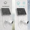 Solar Panel for Security Camera, 5W USB Solar Panel for Micro USB and USB-C Port Outdoor Rechargeable Battery Camera, Solar Panels with 9.8ft Cable, Adjustable Wall Mount, IP65 Waterproof, 2 Pack