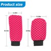AUCELI 2 Pack Car Gear Shift Knob Cover & Handbrake Cover, Automotive Anti-Slip Breathable Comfortable Handbrake Gear Shift Protector, Vehicle Interior Accessories for SUV Truck RV (Rose Red)
