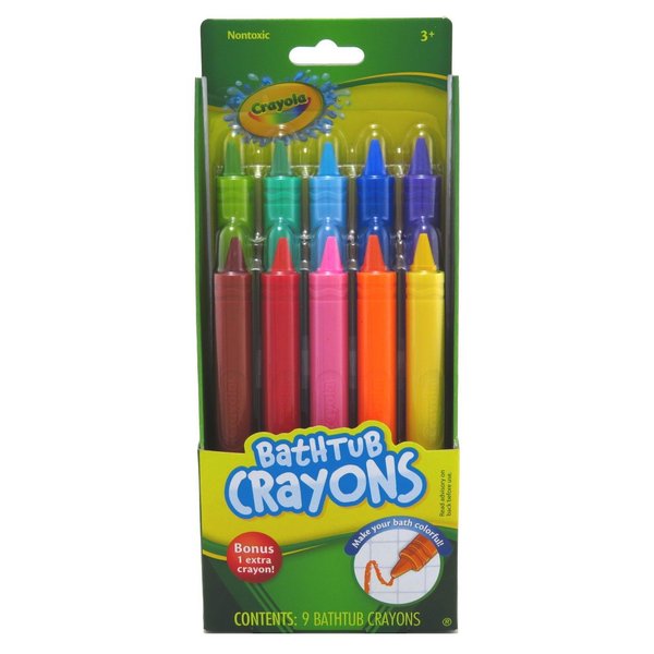 Crayola Bathtub Crayons, Assorted Colors 9 ea