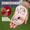 Teenitor Sewing Supplies with Mini Sewing Kit, Soft Tape Measuring, Iron On Hemming Tape for Pants and Clothes, Travel Sewing Kit for Beginners