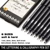 Brusarth Calligraphy Pens, 8 Size Calligraphy Pens for Writing, Brush Pens Calligraphy Set for Beginners, Hand Lettering Pens, Brush Markers Set, Black Ink Drawing Pens