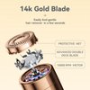 Aneagle Facial Hair Remover for Women,Painless Hair Shaver Rechargeable with LED Light, Flawless Lady Face Electric Razor,The Great Female Mustache Removal (Rose Gold)