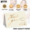 Better Office Products 50 Pack Wedding Engagement Thank You Cards in Metallic Gold with Envelopes, 4 x 6 Inch, Wedding Shower Thank You From The Future Mr and Mrs, Blank Cards, 50 Count Boxed Set