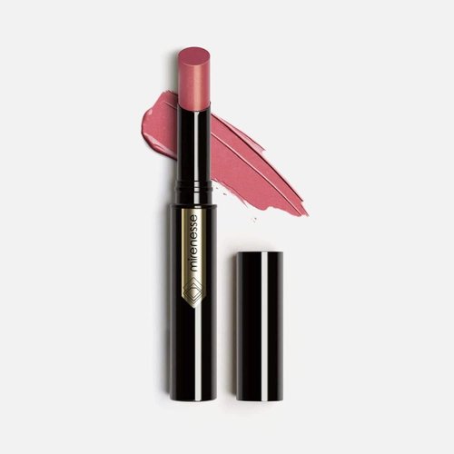Mirenesse French Kiss Super Glossy Lipstick, Hydrating Line Filling Brightening Gloss Finish with Vitamin C + Vitamin E, Vegan and Toxin Free, Flirtini 0.07 oz