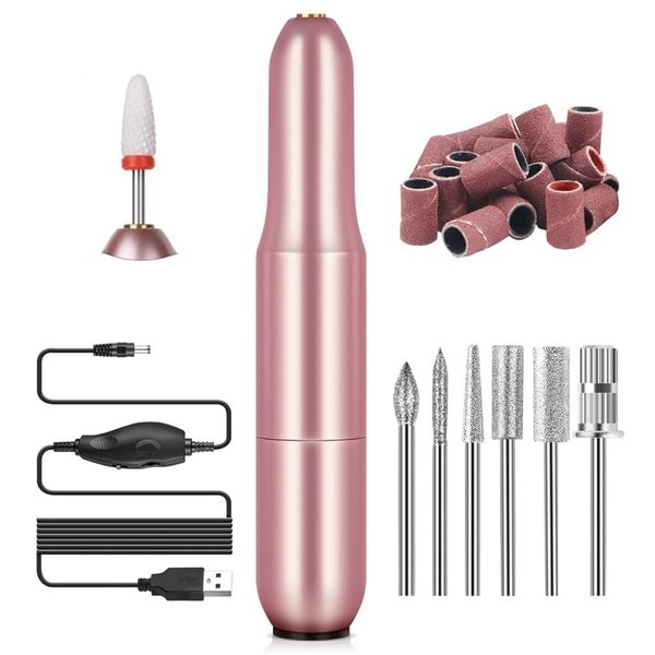 Saviland Electric Nail Drill - Electric Nail File Efile Nail Drill Professional Manicure with 6PCS Nail Drill Bits