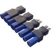 AYECEHI 2Pairs EC5 to T-Plug Deans Style Male Female RC Connector Adapter EC5 Male to T Plug Female, EC5 Female to T-Plug Male Compatible with Arrma E-flite for RC Car Truck Airplane Lipo and More