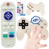 BIGSPINACH Teething Video Game Control Toy Teether Remote Control for Baby (White)