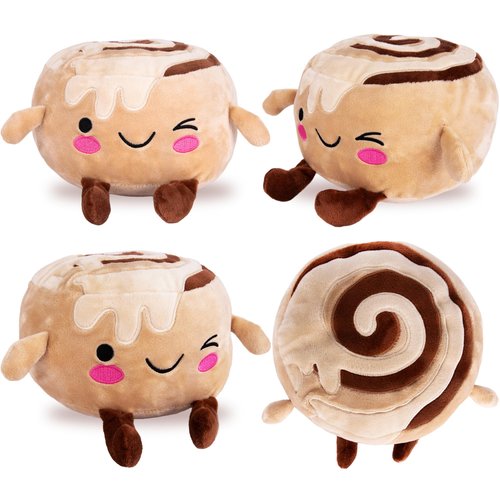 ArtCreativity Kawaii Cinnamon Roll Stuffed Animal - 1 PC Cute Food Plush - 9 Inch Cinnamon Plush with Plush Fabric and Soft Filling - Small Food Plushies for Kids - Food Stuffed Animals for Toddlers