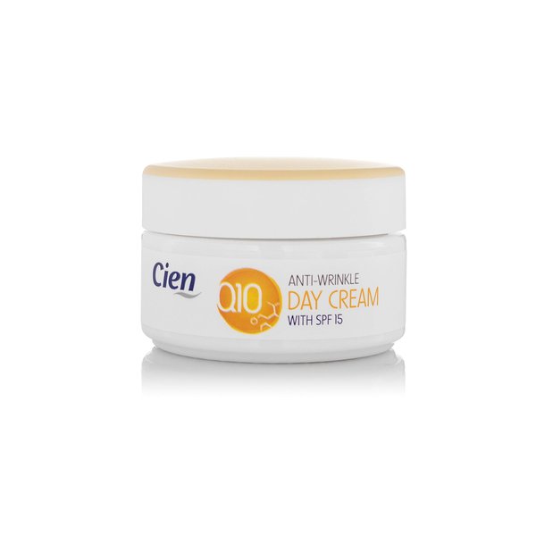 Cien Anti-Wrinkle Anti-Age Day Cream with Q10 and Vitamin E with UV Filter 50 ml