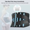 FREETOO Air Mesh Back Brace for Men Women Lower Back Pain Relief with 7 Stays, Adjustable Back Support Belt for Work, Anti-skid Lumbar Support for Sciatica Scoliosis (M(waist:36''-44''), Black)