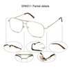 EYE ZOOM Readers Metal Frame Square Aviator Style Geek Reading Glasses for Men (Gold, Strength: +1.50)