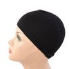 Bamboo Fiber Wigs Cap Soft Lace Fiber Wigs Cap with Adjustable Strap for Wig Making (Black)
