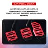 pvotawp 3PCS Car Non-Slip Aluminum Alloy Pedal Pads, Anti-Rubbing Auto Manual Transmission Brake Pad Cover, Gearbox Gas Car Clutch Foot Pedal Kits Universal Replacement Accessories (Red)