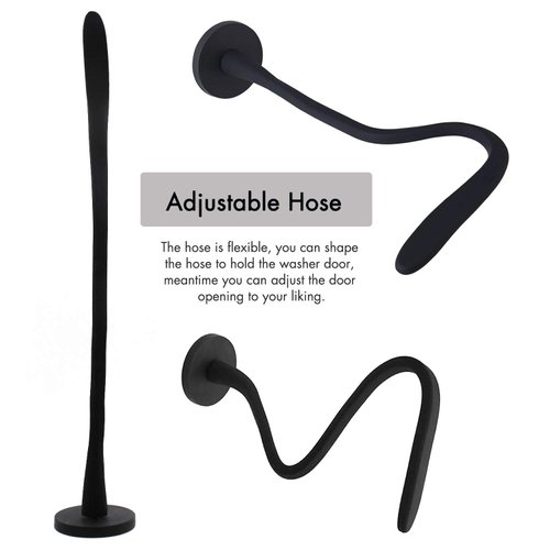 Spidfee Front Load Washer Door Prop, Magnetic Flexible Washer and Dryer Door Support Keep Washer Drying Door Open to Keep Dry - Black