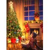 Christmas Decorations Star String Lights - 344 LED 11.8ft 9 Strands Waterfall Tree Lights with Topper Star, 8 Lighting Modes Christmas Lights Indoor Outdoor Decorative for Wedding Yard Party Home