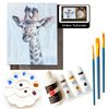 Painting4Real DIY Painting Class Kit for Adults: Learn to Paint This Baby Giraffe with Video Tutorials – How to Paint with Acrylics – Painting & Art Supplies – 9 Piece Acrylic Paint Set
