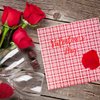Cieovo 24 Sheet Valentine Red Buffalo Plaid Pattern Paper Pack,Scrapbook Specialty Paper Decorative Craft Paper for Valentine's Day Wedding Anniversary DIY Scrapbook Card Making Decoration