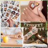 49 PCS Camping Temporary Tattoos for Party Supplies, Animal Tattoo Stickers for Birthday Parties, Camping Tattoos Party Favor, Waterproof Birthday Tattoos. (Brown)