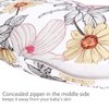 HNHUAMING Floral Nursing Pillow Cover, Breastfeeding Pillow Slipcover for Baby Girls, Soft Snug Fits On Newborn Feeding Pillow Case