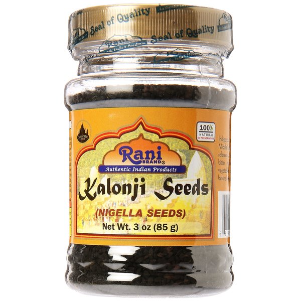 Rani Kalonji (Black Seed, Nigella Sativa, Black Cumin) Seeds 3oz (85g) PET Jar ~ All Natural | Gluten Friendly | NON-GMO | Vegan | Indian Origin