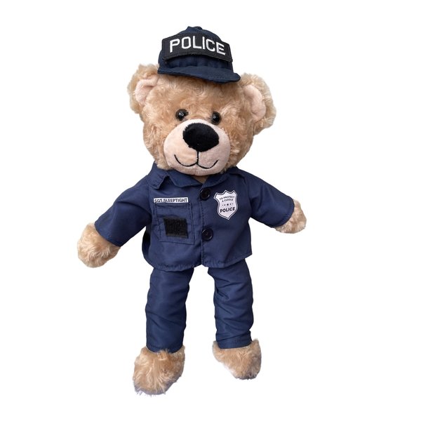 ZZZ Bears Military, Police and Fireman Teddy Bears Plush Toys to Honor, Protect and Cuddle at Bedtime (Limited Edition Police Uniform)