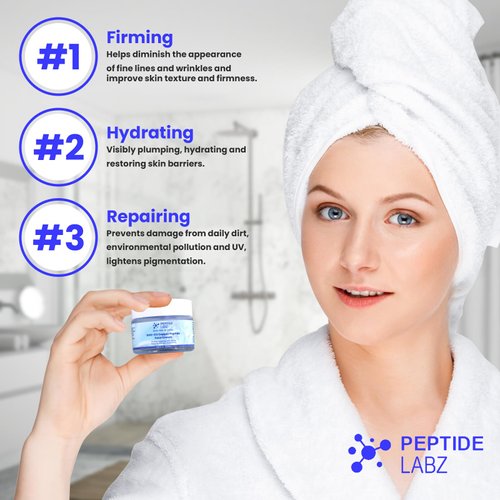 Copper Peptide GHK-Cu Face Cream Anti Wrinkle 1.7 fl oz Anti Aging, Repair, and Firming Daily Face Cream