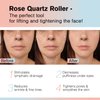 Raffaello Jade Roller, Face Roller Redness Reducing Skin Care Tools, Self Care Pink Gift for Men Women, Massager for Face, Eyes, Neck, Relieve Fine Lines and Wrinkles - Rose Quartz