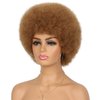 G&T Wig Afro Puff Wigs for Black Women 70s Wigs Natural Looking Fluffy and Bouncy Afro Curly Wigs for Daily Party Use (30#)