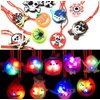 Halloween LED Light Up Necklace 15 PCS Halloween Glowing Pendant Toys Party Favors LED Glow Necklaces for Kids