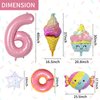 Donut 6th Birthday Decorations,Sweet 6th Birthday Party Decorations for 6th Birthday Donuts Foil Balloons Sweet 6th Donut Birthday Party Decorations Party Supplies Backdrops for Girls