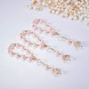 30 Pieces Baptism Rosary Acrylic Rosary Beads Mini Rosaries with Angel for The First Communion Baptism Party Favors (Pink Gold)