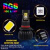 Viesyled 9005 9006 RGB LED Color Changing Fog Light Bulb HB3 HB4 Led Bulb Upgrade Multicolor APP Bluetooth Led Light Super Bright 1800LM 3020 SMD Bulbs Driving DRL Fog Lights Replacement 2PCS